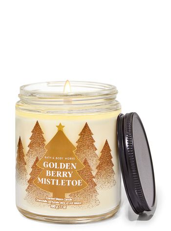 Golden Berry Mistletoe Mason Single Wick Candle 梅森罐裝單芯蠟燭