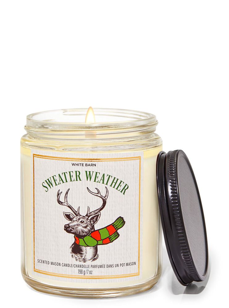 Sweater Weather Mason Single Wick Candle 梅森罐裝單芯蠟燭
