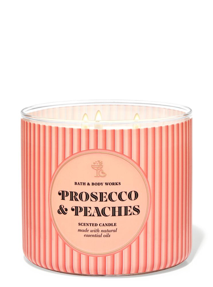 Shop Prosecco & Peaches 3-Wick Candle | HK Bath & Body Works