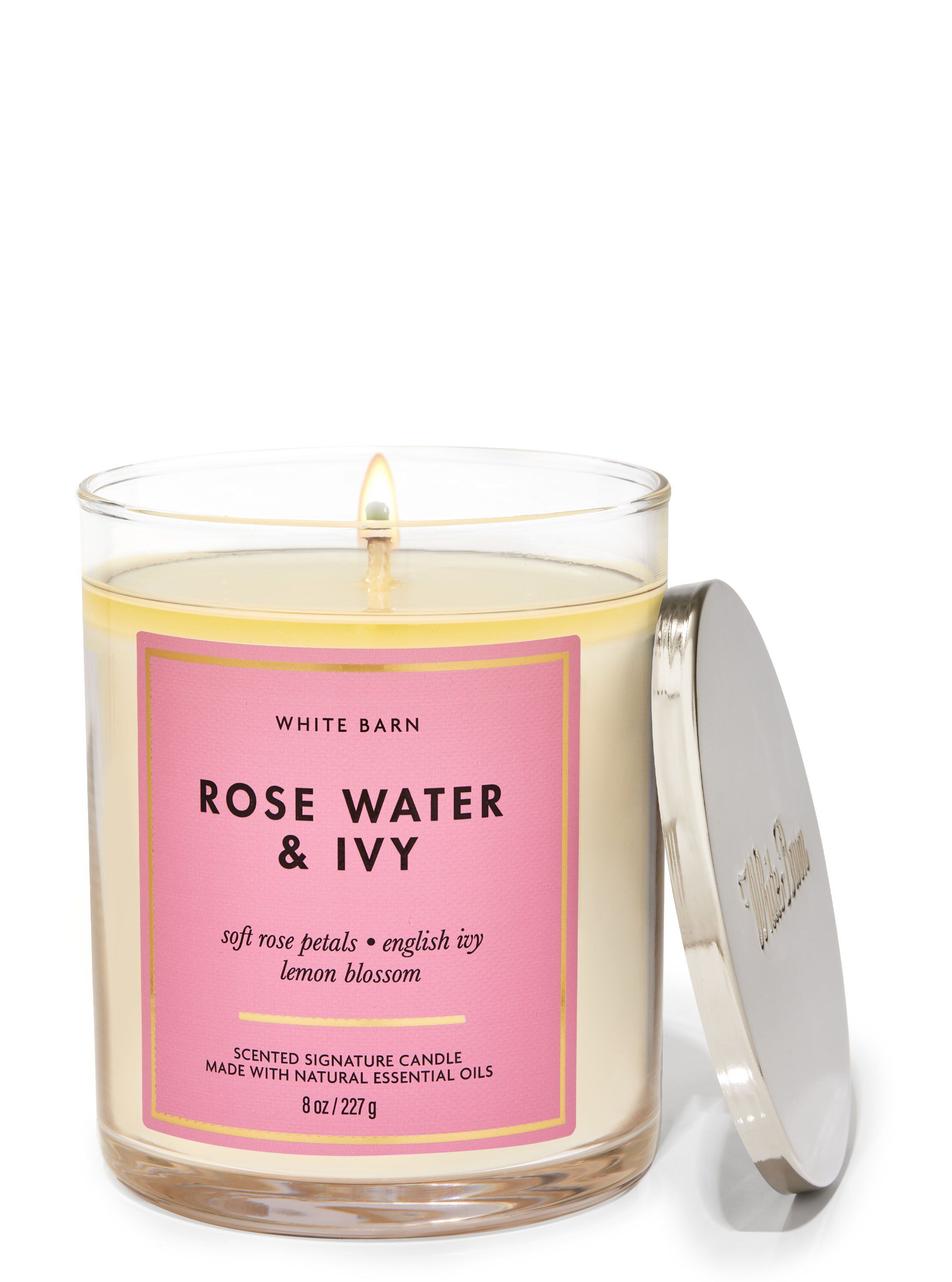 Shop Rose Water & Ivy Single Wick Candle | HK Bath & Body Works