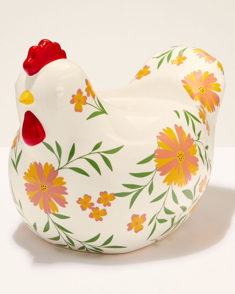 Floral Chicken Pedestal 3-Wick Candle Holder 三芯蠟燭臺