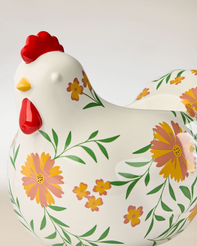 Floral Chicken Pedestal 3-Wick Candle Holder 三芯蠟燭臺
