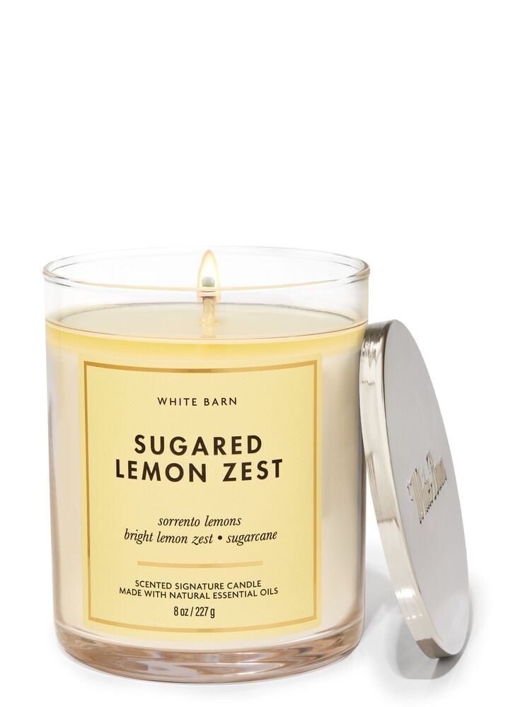 Sugared Lemon Zest Signature Single Wick Candle 招牌單芯蠟燭