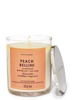 Peach Bellini Single Wick Candle Peach Bellini Single Wick Candle