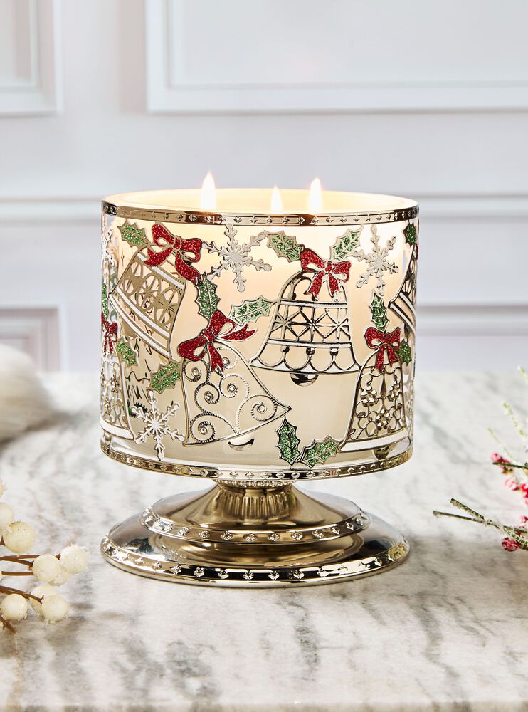 Bling Bells 3-Wick Candle Holder 3-Wick Candle Holder