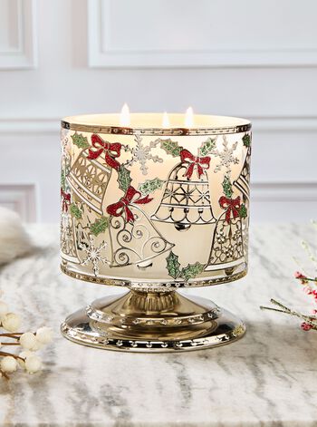 Bling Bells 3-Wick Candle Holder 3-Wick Candle Holder